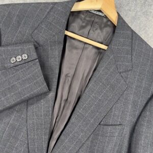 Ermenegildo Zegna Sport Coat Mens 42 Gray Pinstripe Super 100s Made in Italy